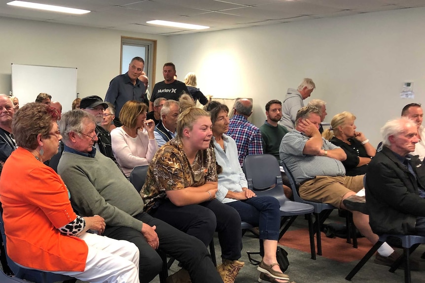 Residents at a council meeting in Latrobe