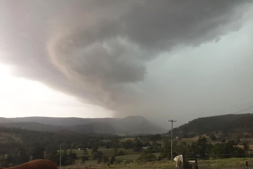 Storm clouds over Springbrook on Queensland's Gold Coast hinterland on October 17, 2019.