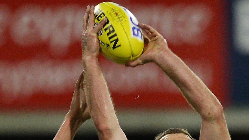 Steve Johnson booted a career-best seven goals to spoil the party at Metricon Stadium.