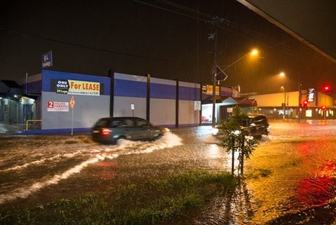 Flash flooding in Mackay on Tuesday night.