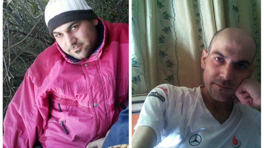 Before and after shots of Saydnaya detainee Anas Hamido show dramatic weight loss