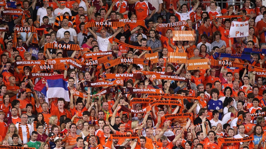 Generic photo of Brisbane Roar supporters in The Den