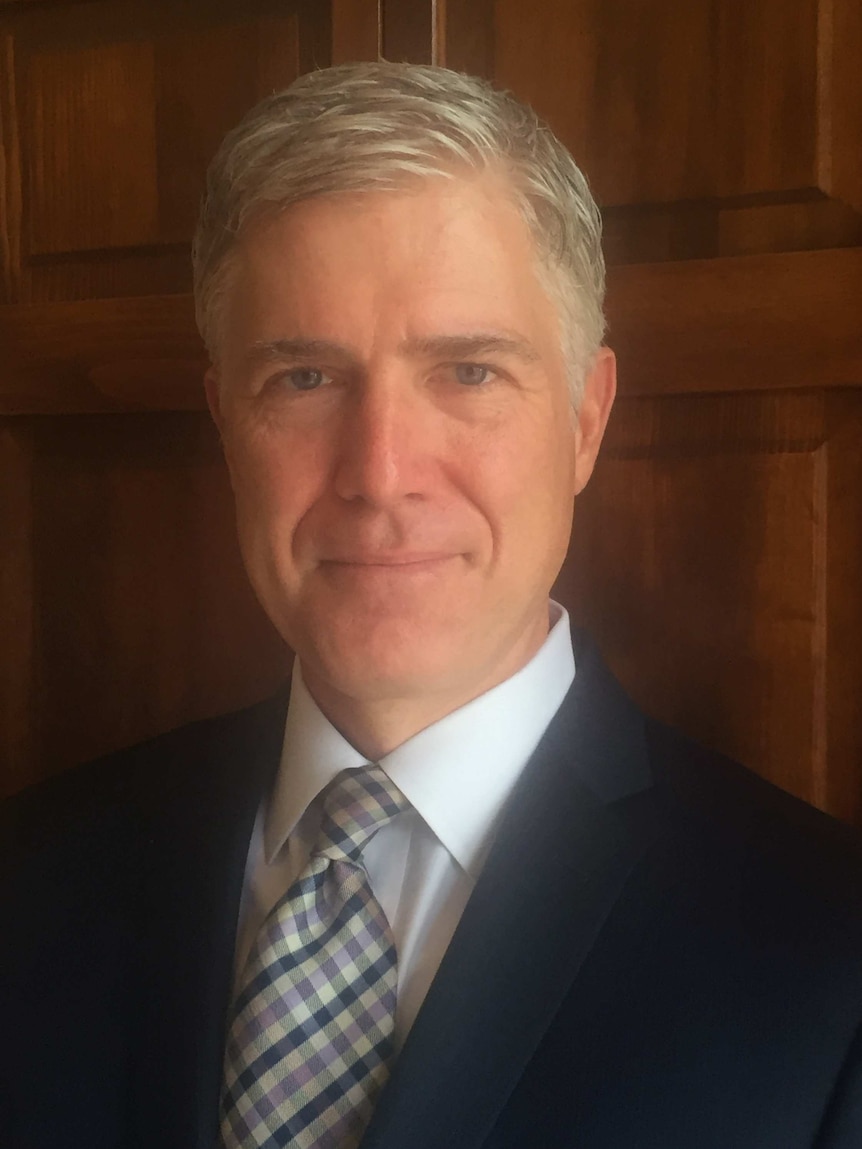 A headshot of judge Neil Gorsuch.