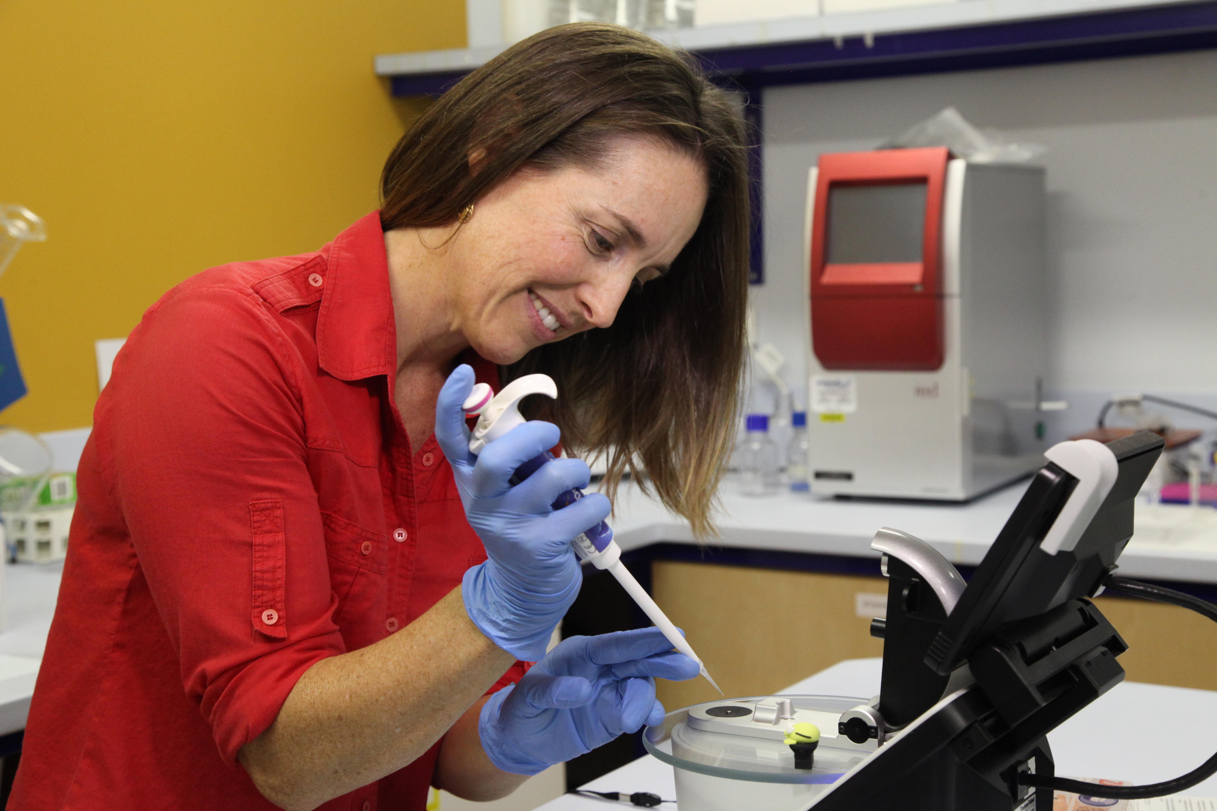 A female researcher in a lab