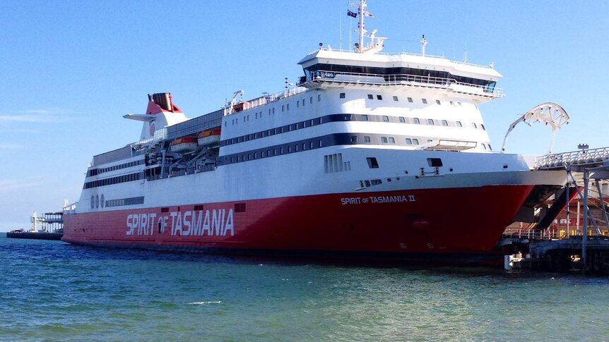 Tasmanian ferry at Station Pier in Melbourne.