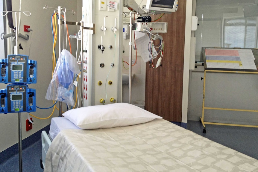 hospital bed at Calvary Hospital
