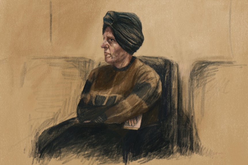 A court sketch of Malka Leifer.