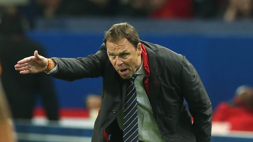 Out of a job ... Holger Osieck during the loss to France