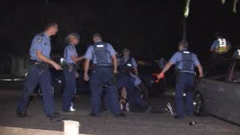 A man is arrested by police in Perth