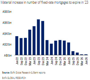 Most of the ultra-cheap pandemic era fixed rate mortgages are set to expire next year.