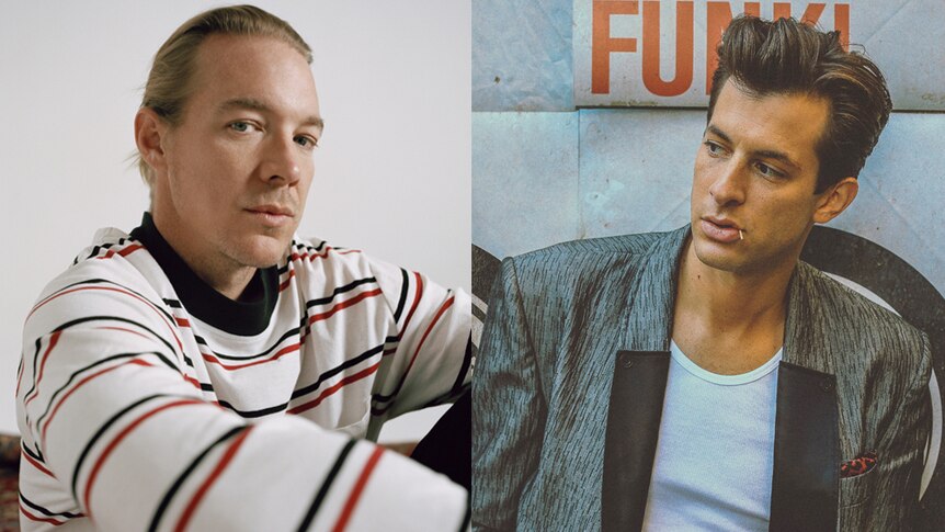 A composite of Diplo and Mark Ronson