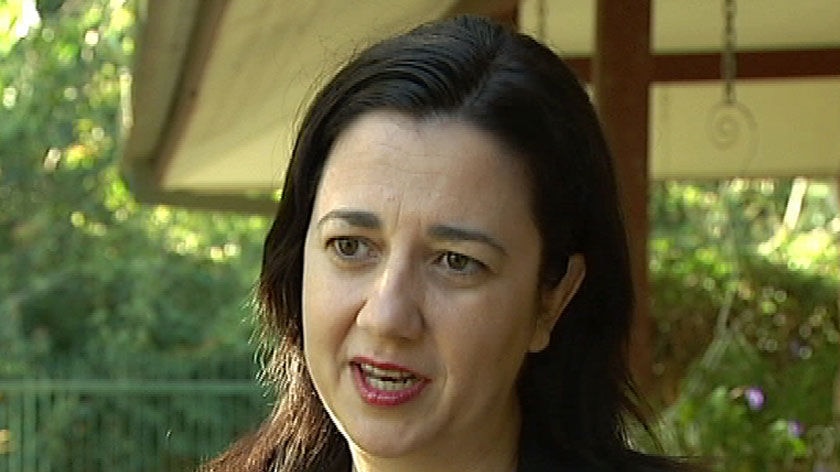 TV still of Annastacia Palaszczuk, Qld Minister for Disability Services and Multicultural Affairs