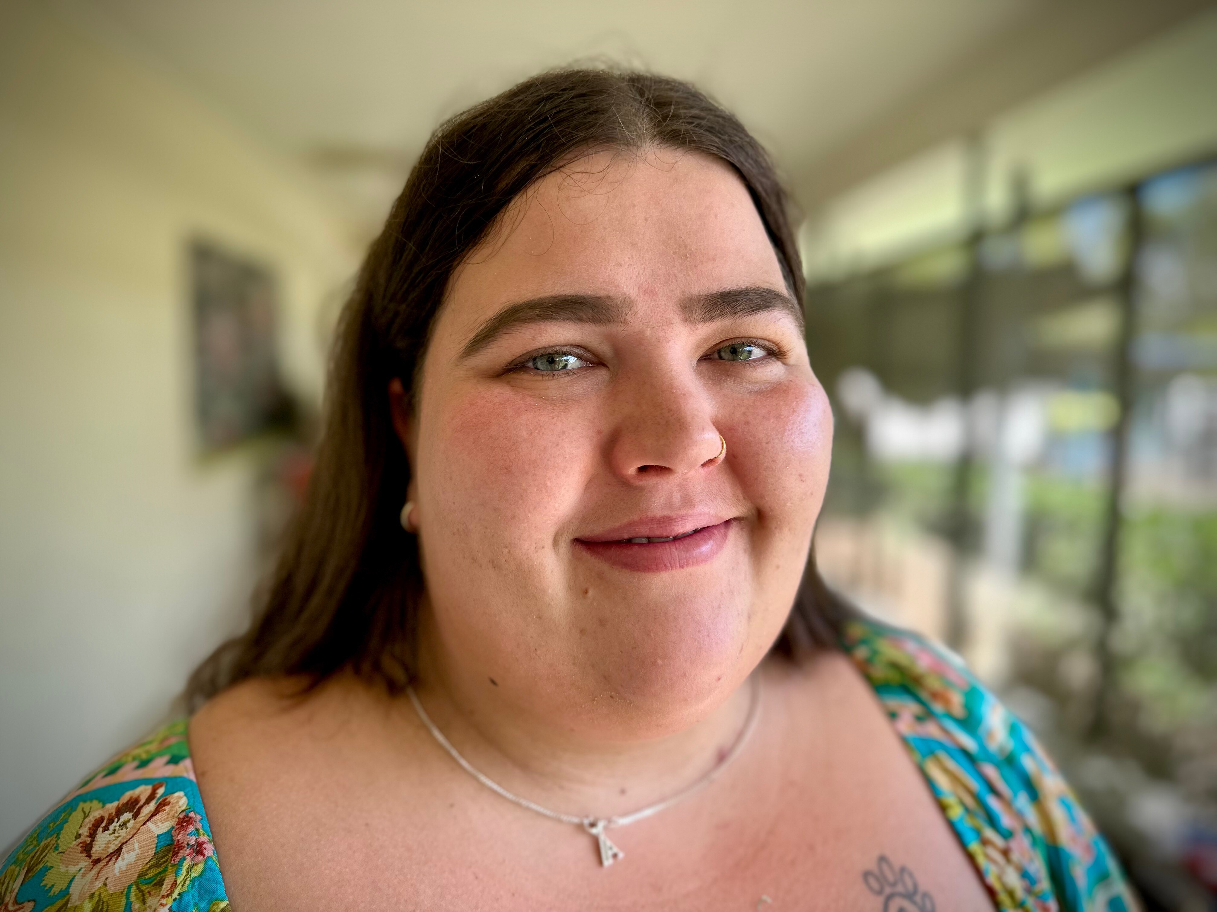 Woman looking at camera