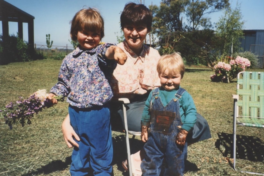 Lyn Kelson and her kids.