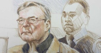 George Pell captured by a court artist today.