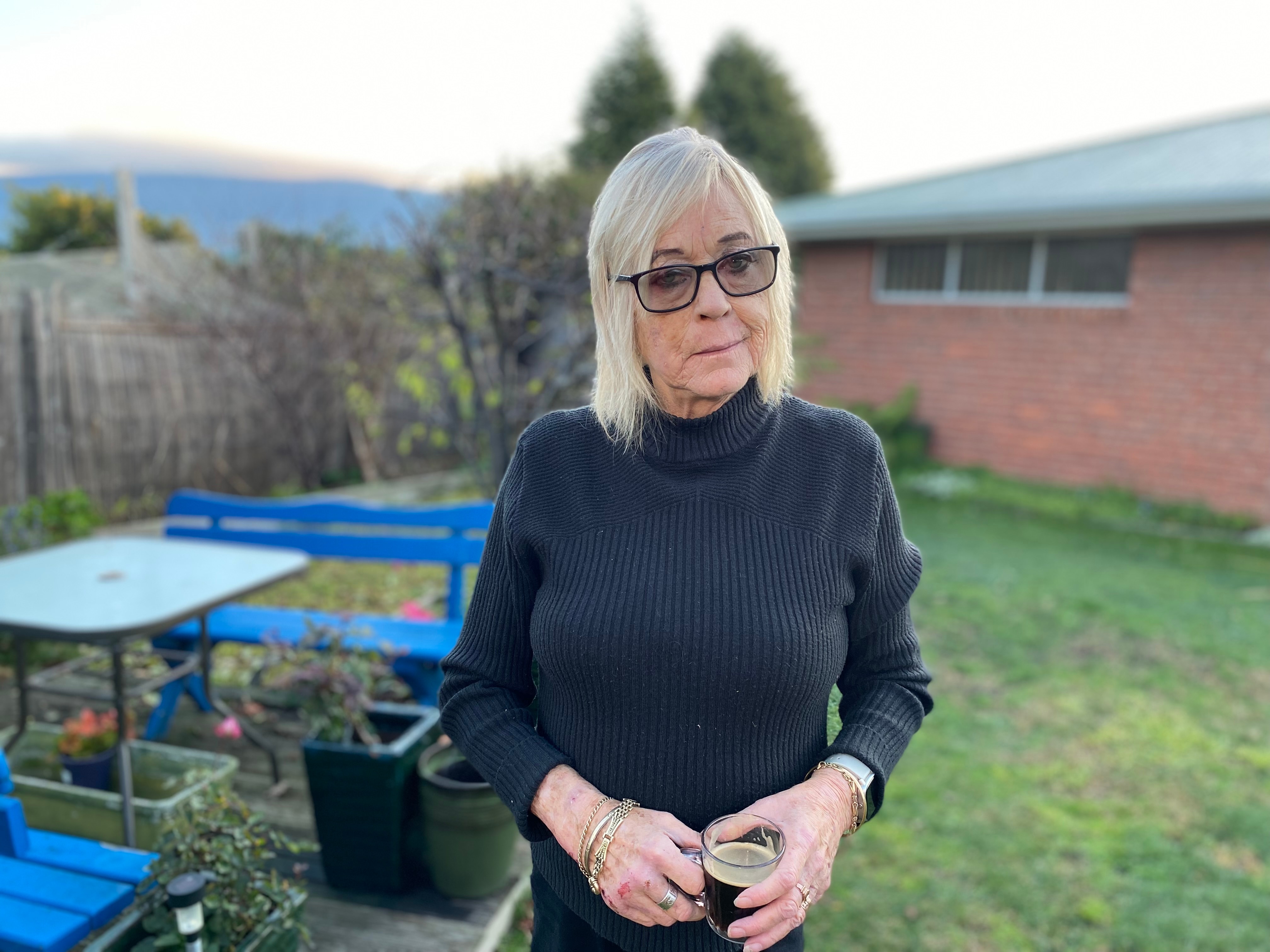 A woman standing outside.