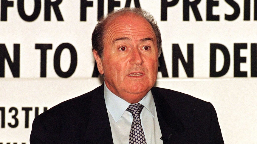 FIFA presidential candidate Sapp Blatter delivers his presentation to the Asian delegates in Kuala Lumpur in May 1998.