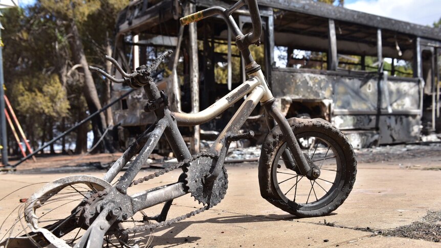 Burnt out pushbike