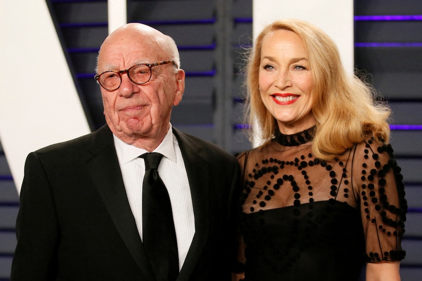 Rupert Murdoch and Jerry Hall on the red carpet at the 2019 Academy Awards