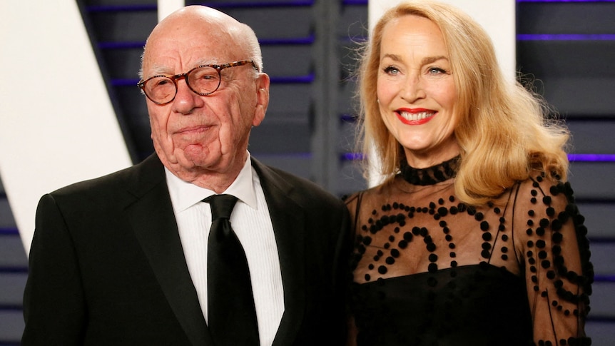 Rupert Murdoch and Jerry Hall on the red carpet at the 2019 Academy Awards