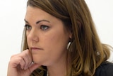 Greens senator Sarah Hanson Young listens during the senate inquiry into Sovereign Borders