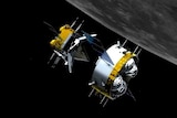 The Chang'e-5 probe separates from an ascender