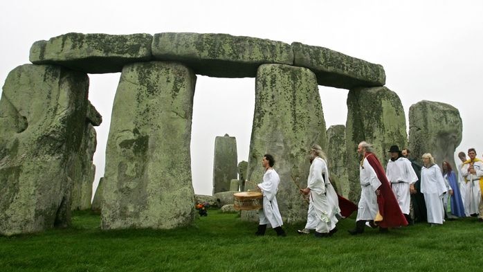 Mysterious origins: the stone circle at Stonehenge is the focus of celebrations during summer and winter solstices