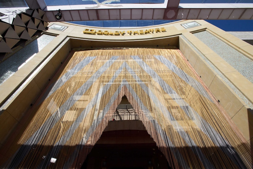The entrance to the Dolby Theatre, as viewed from the ground.
