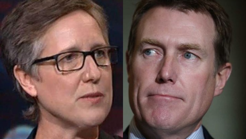 A composite image of Sally McManus and Christian Porter.