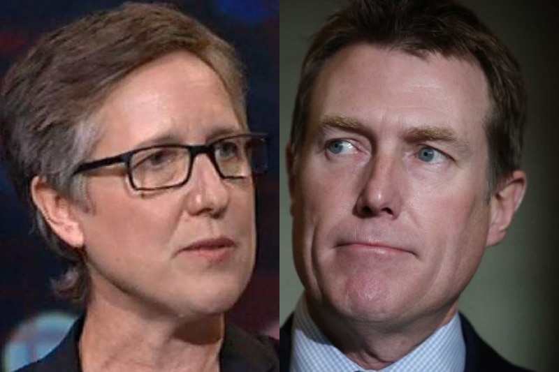 A composite image of Sally McManus and Christian Porter.