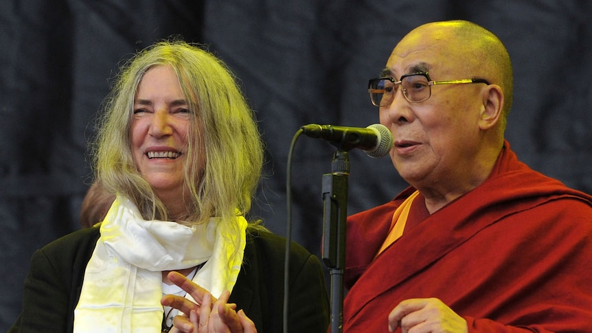 The Dalai Lama with Patti Smith