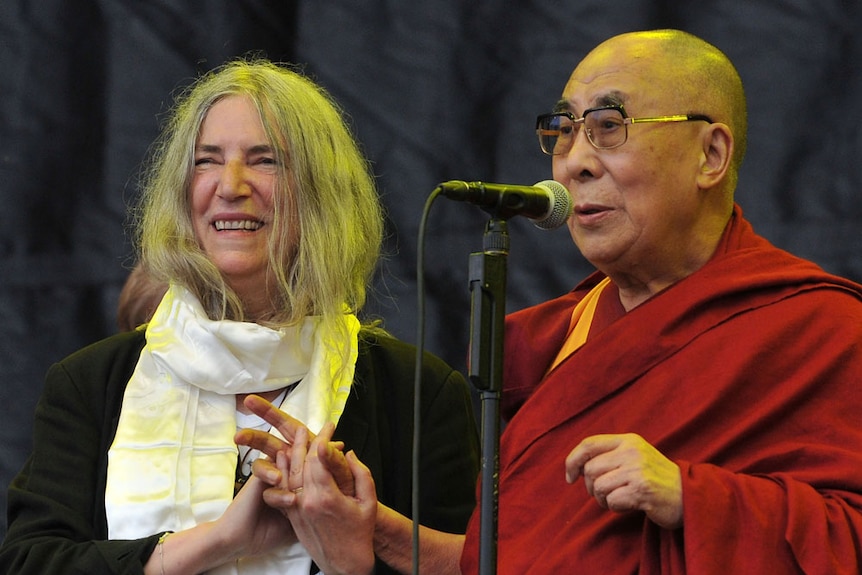 The Dalai Lama with Patti Smith