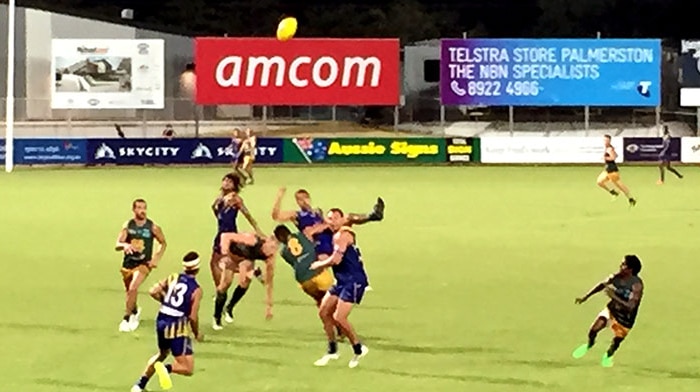 Wanderers and St Mary's players in the NTFL grand final