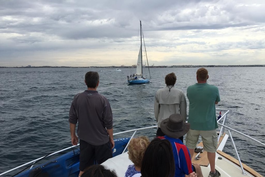 Jon Sanders arrives in Fremantle, 30 January 2015.