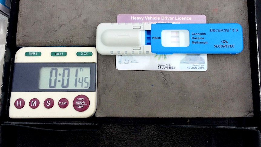A DrugWipe saliva test is used to detect the presence of cannabis, cocaine and methamphetamines