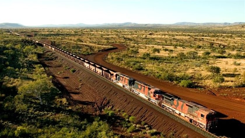 Iron ore train in the Pilbara of WA