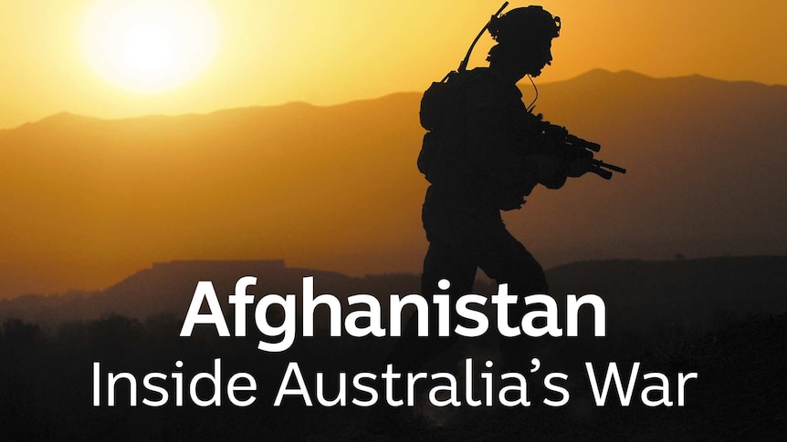 Silhouette of an Australian soldier in Afghanistan