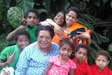 Rosa Kepo with children from the Bible Faith Orphanage Outreach Centre