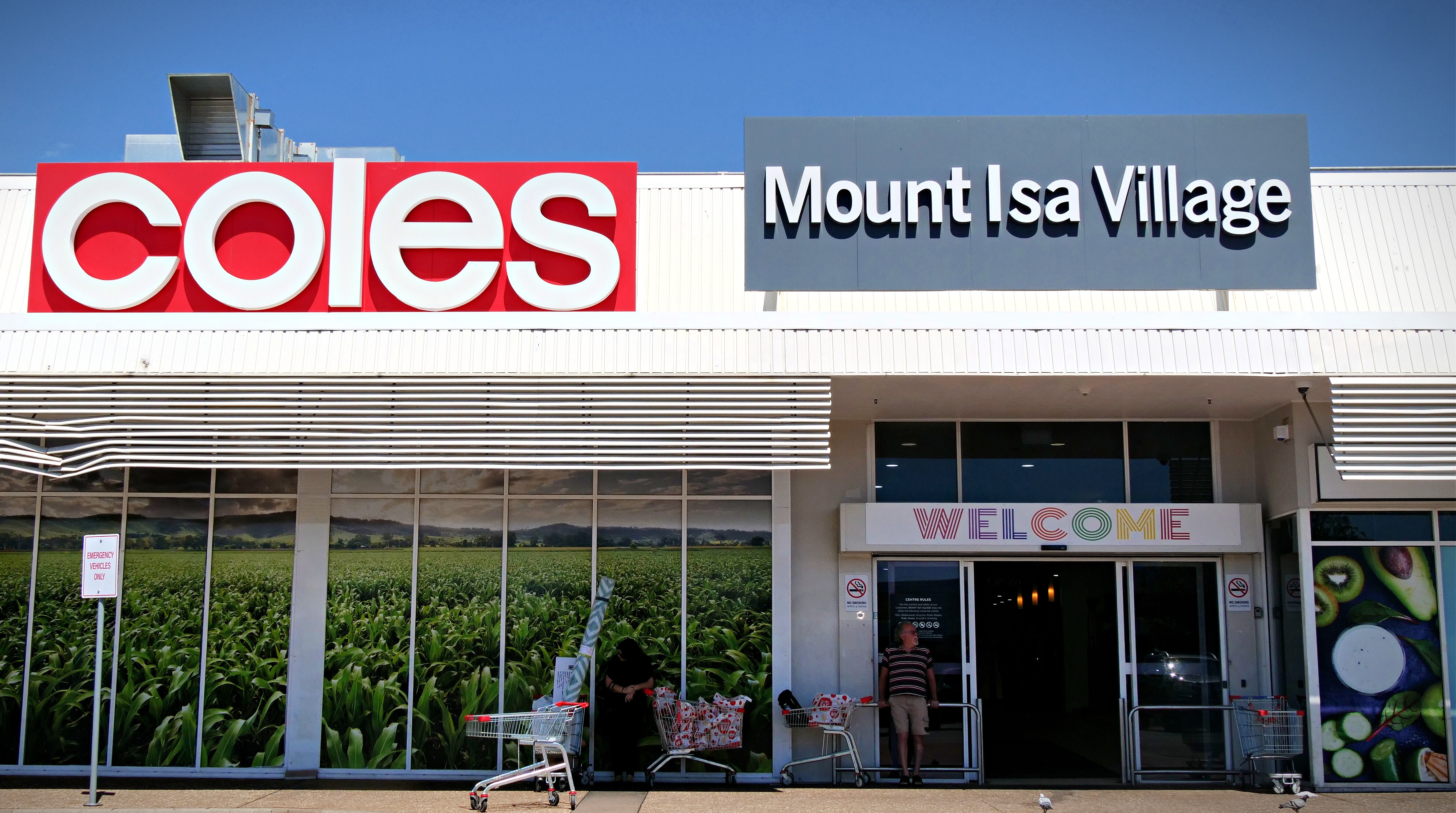 a Coles supermarket sign