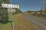 Video still: Dalton sign and road heading into the NSW township April 2012