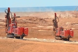 Machines work on a gas project