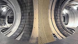 A toroidal chamber-magnetic which is seen as the model for the development of the ITER.