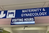 A sign that says maternity and gynaecology