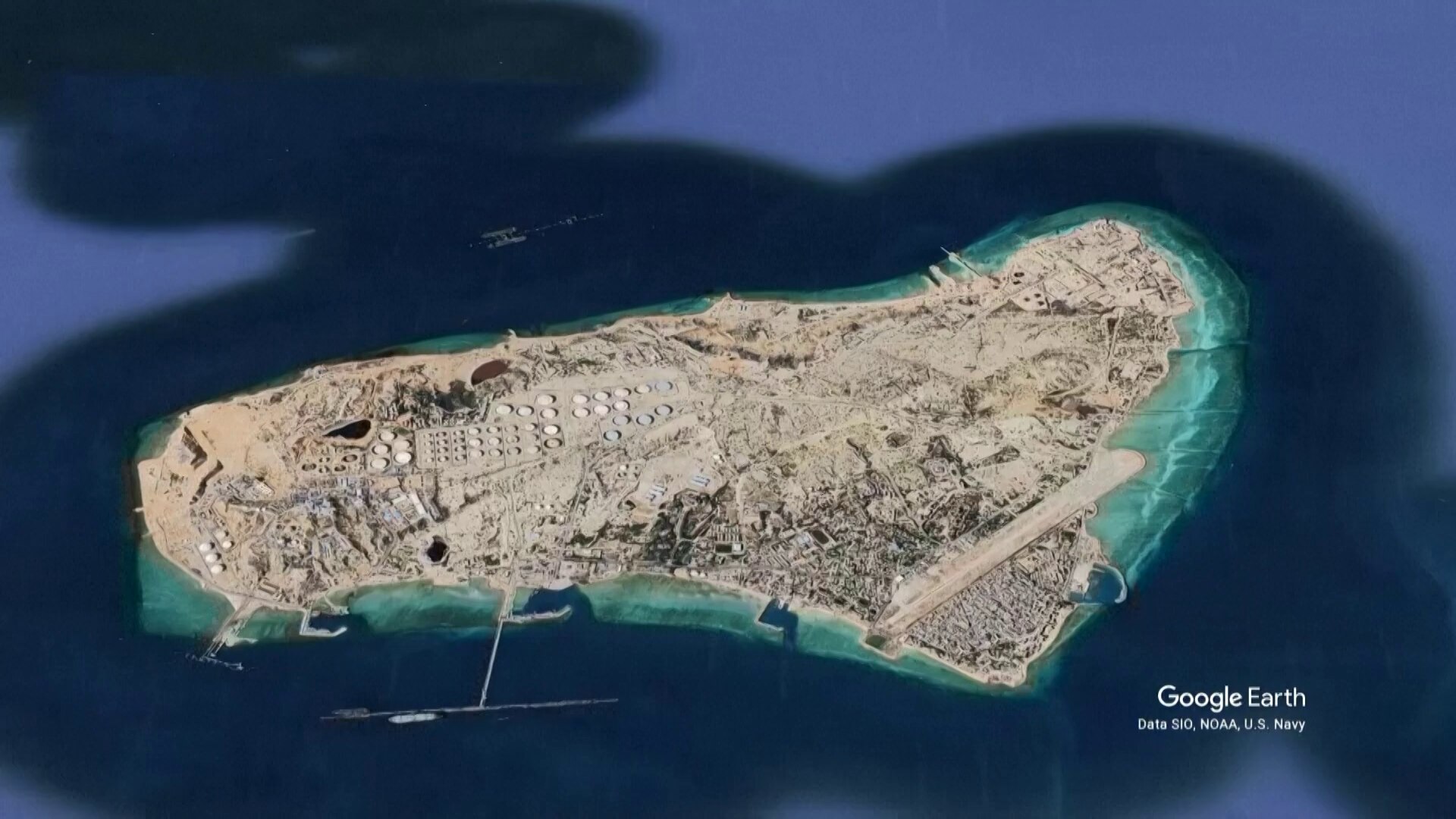 Animation of Kharg Island near Strait of Hormuz - ABC News