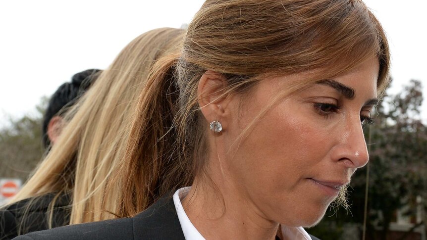 Jodhi Meares arrives at court