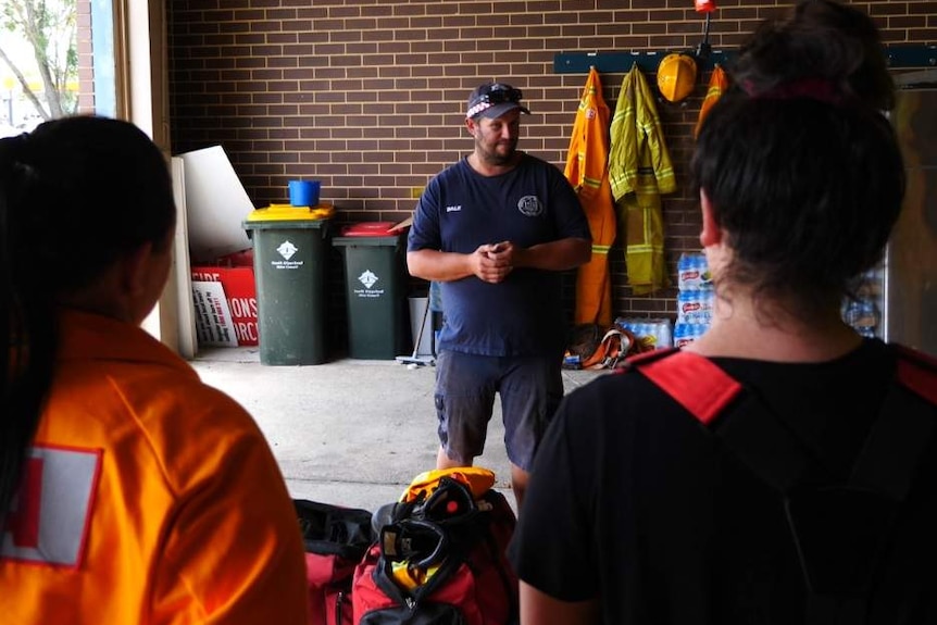 Leongatha CFA captain Dale Carruthers (centre) is pleased to be helping train and mentor seven new recruits to his small brigade