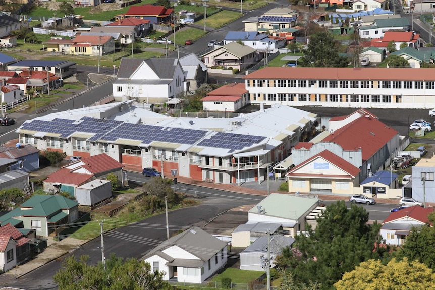 An aerial view of the Queenstown Hospital.