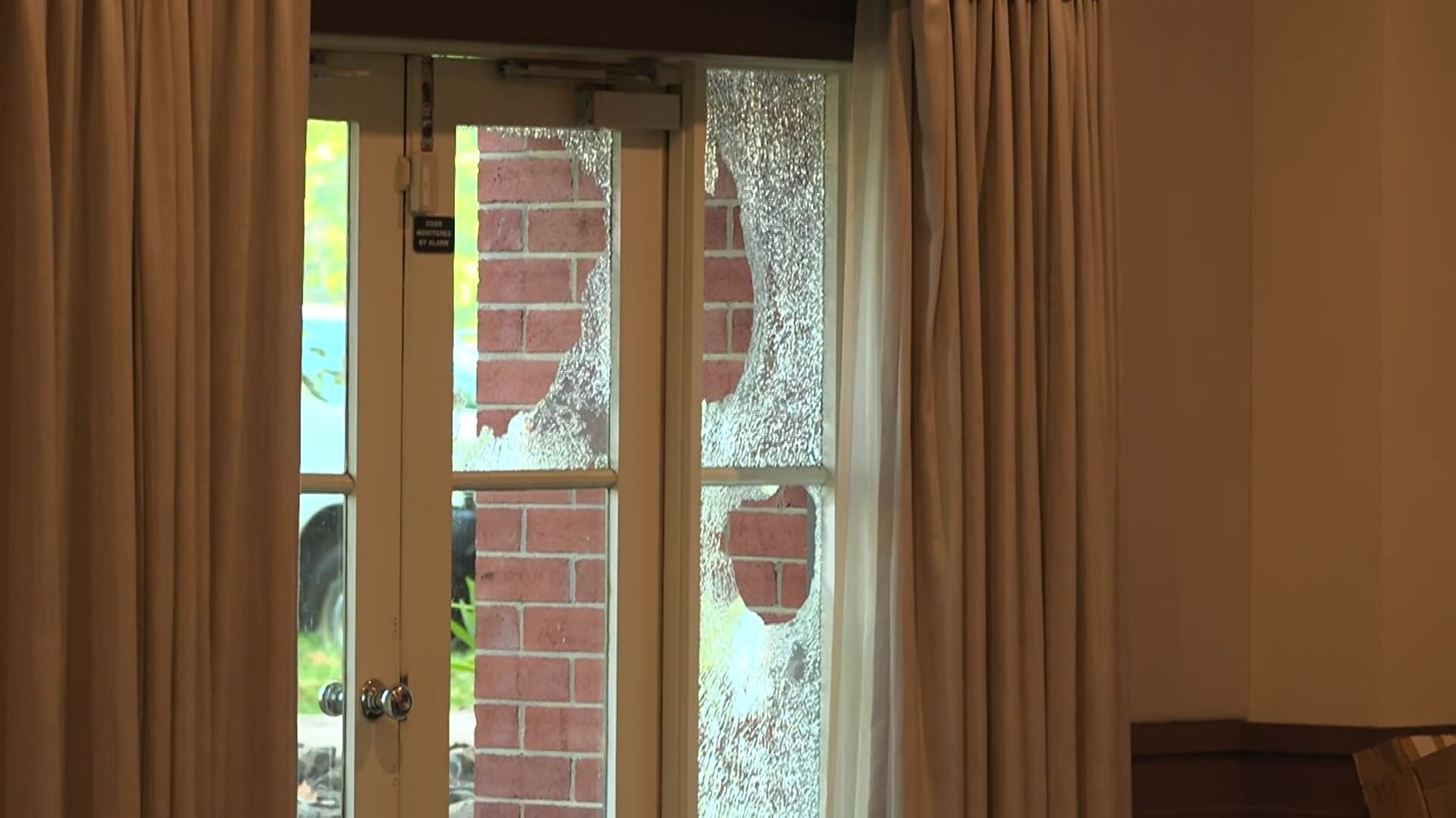 Navy chief’s speech disrupted after rock thrown at nearby window - ABC News