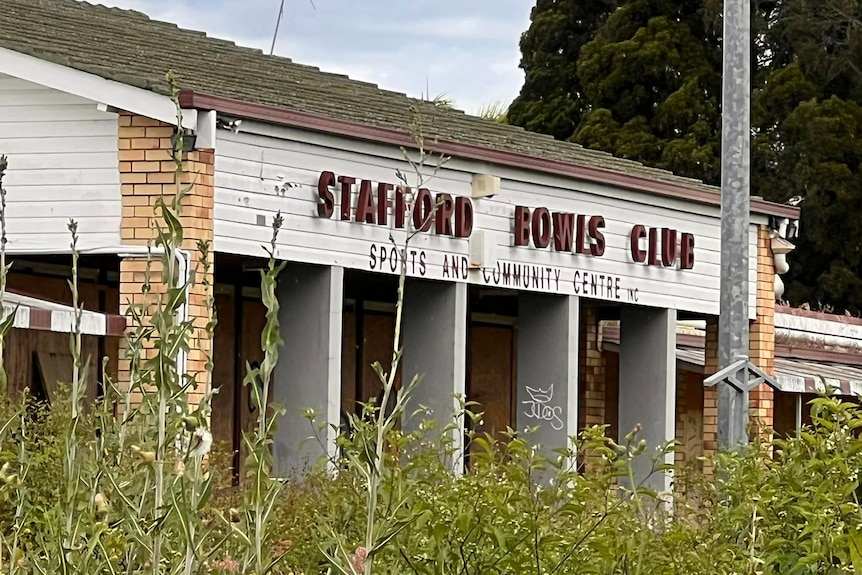 Stafford Bowls Club overgrown weeds