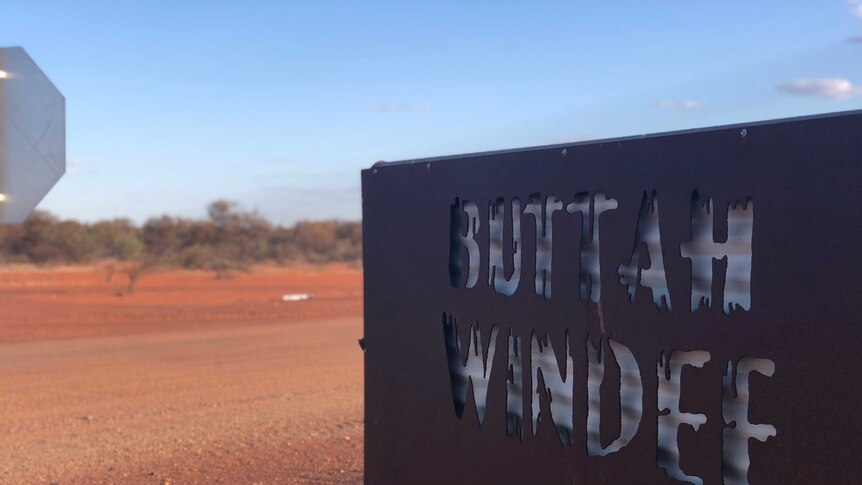 Welcome sign at the entrance of Buttah Windee community